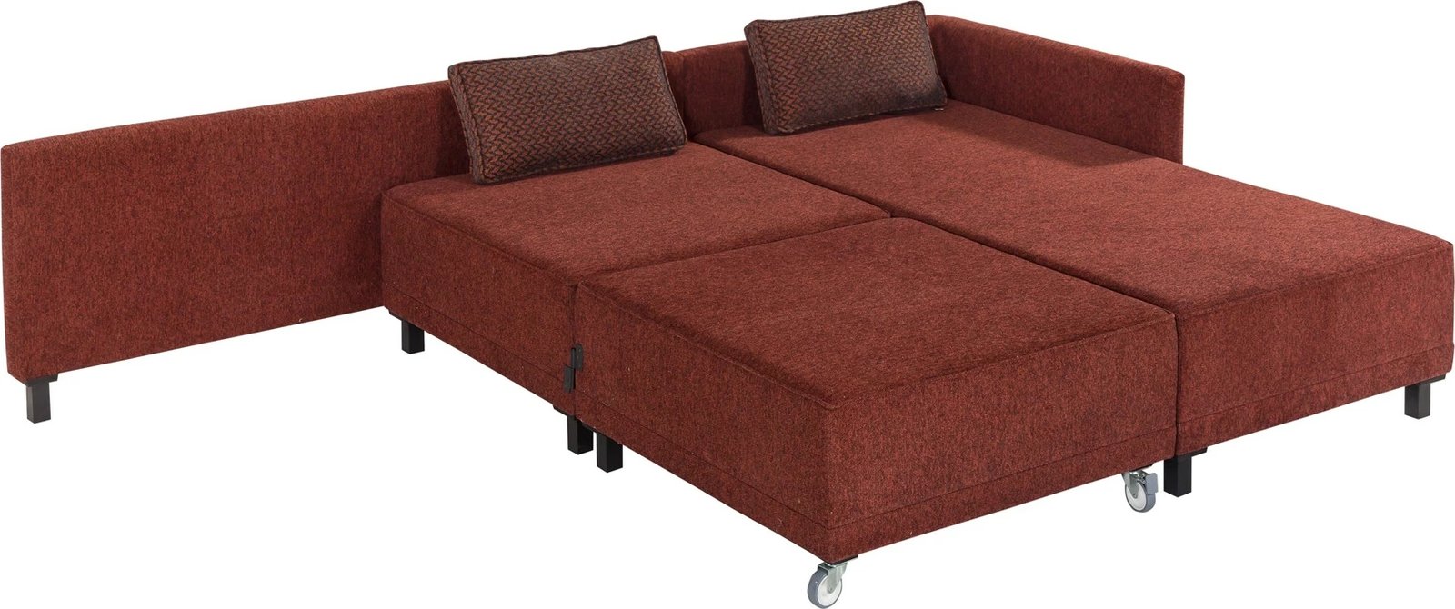 Kënd divan-krevat Atelier del Sofa, Matris, kënd i djathtë, ngjyrë e kuqe Claret