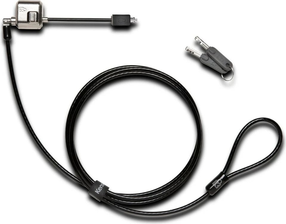Kensington MiniSaver Lock, 1.8 m, çelës, çelik karboni, e zezë