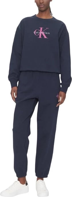 Pantallona Calvin Klein Jeans femra, të kaltërta