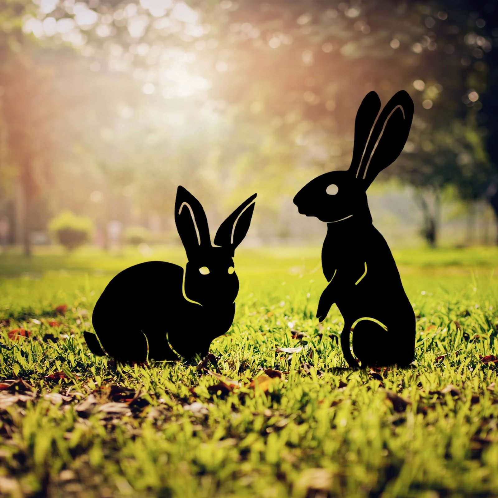 Set dekorativ për kopsht, dy copë, Aberto Design, RaAbbits 01