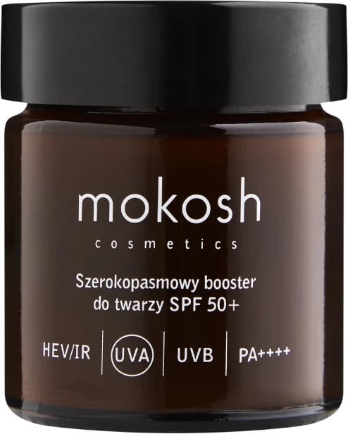 Booster për fytyrë për femra Mokosh Broad Spectrum Face Booster SPF50+ Aloe, 30ml