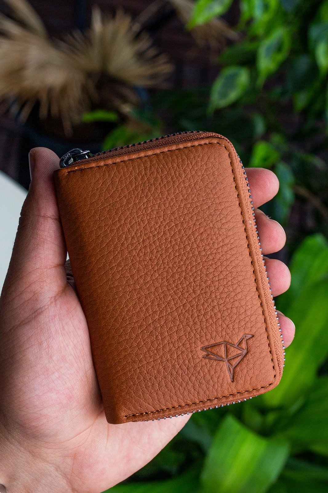 Mbajtës kartelash Zoozie Bags, Clovis, ngjyrë tan