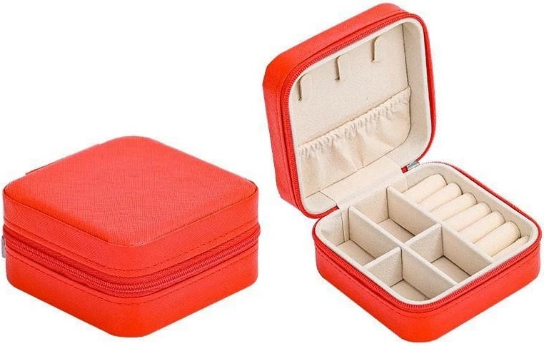 Kuti bizhuterish prej lëkure PU, dizajn Aberto, e kuqe