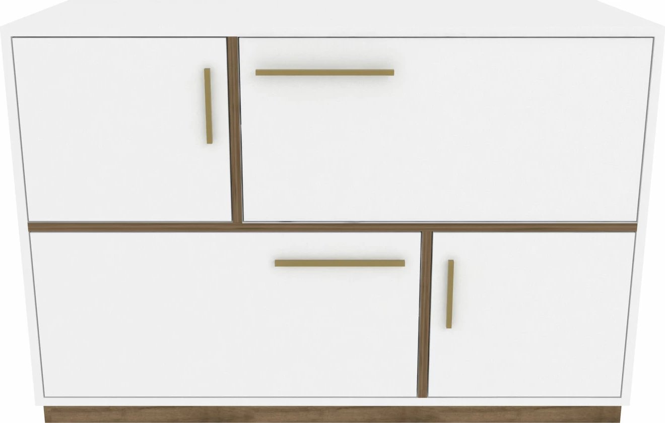 Konsol Skye Decor, e bardhë, arre