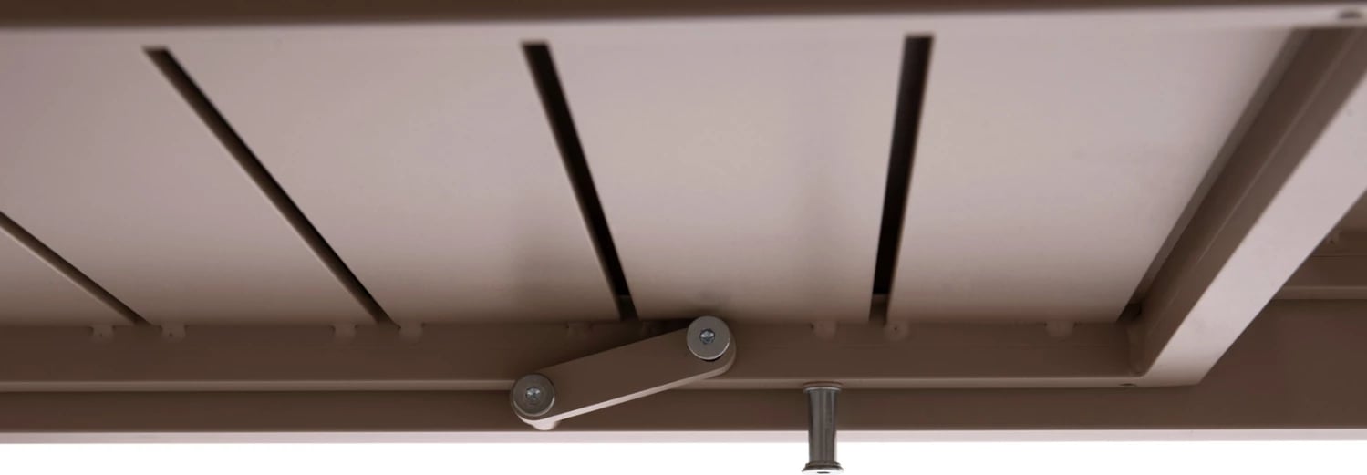 Tavolinë ngrënieje e zgjatshme KRUM, alumin, ngjyrë kapuçino, FH6277.04, 160-240x90x73cm