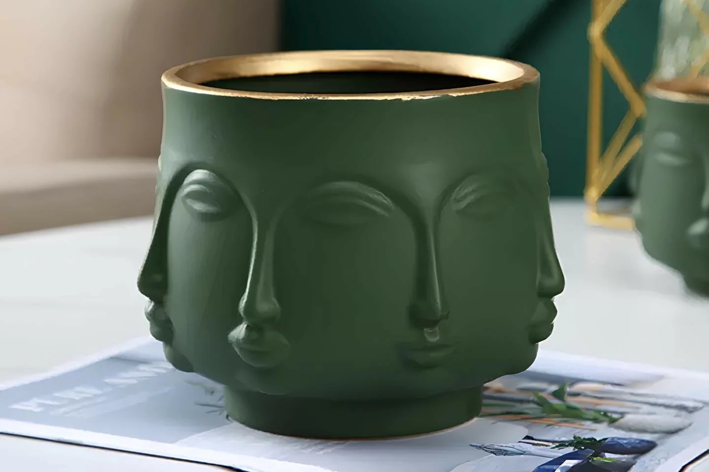 Vazo dekorative Evila Originals, e gjelbër, CY0392