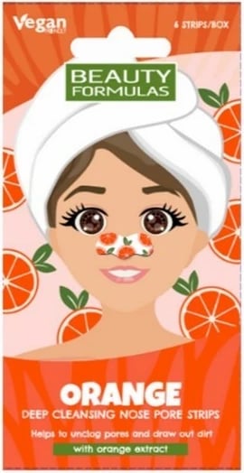 Stripa për hundë Beauty Formulas Deep Cleansing Orange për femra 6 copë