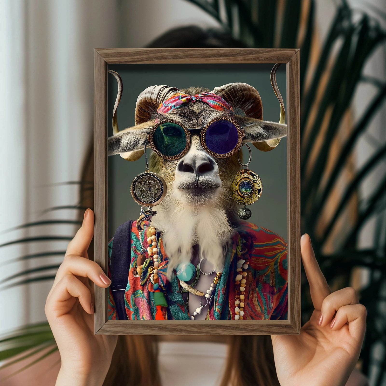 Pikturë dekorative me kornizë MDF, shumëngjyrëshe, Wallity GE054-L