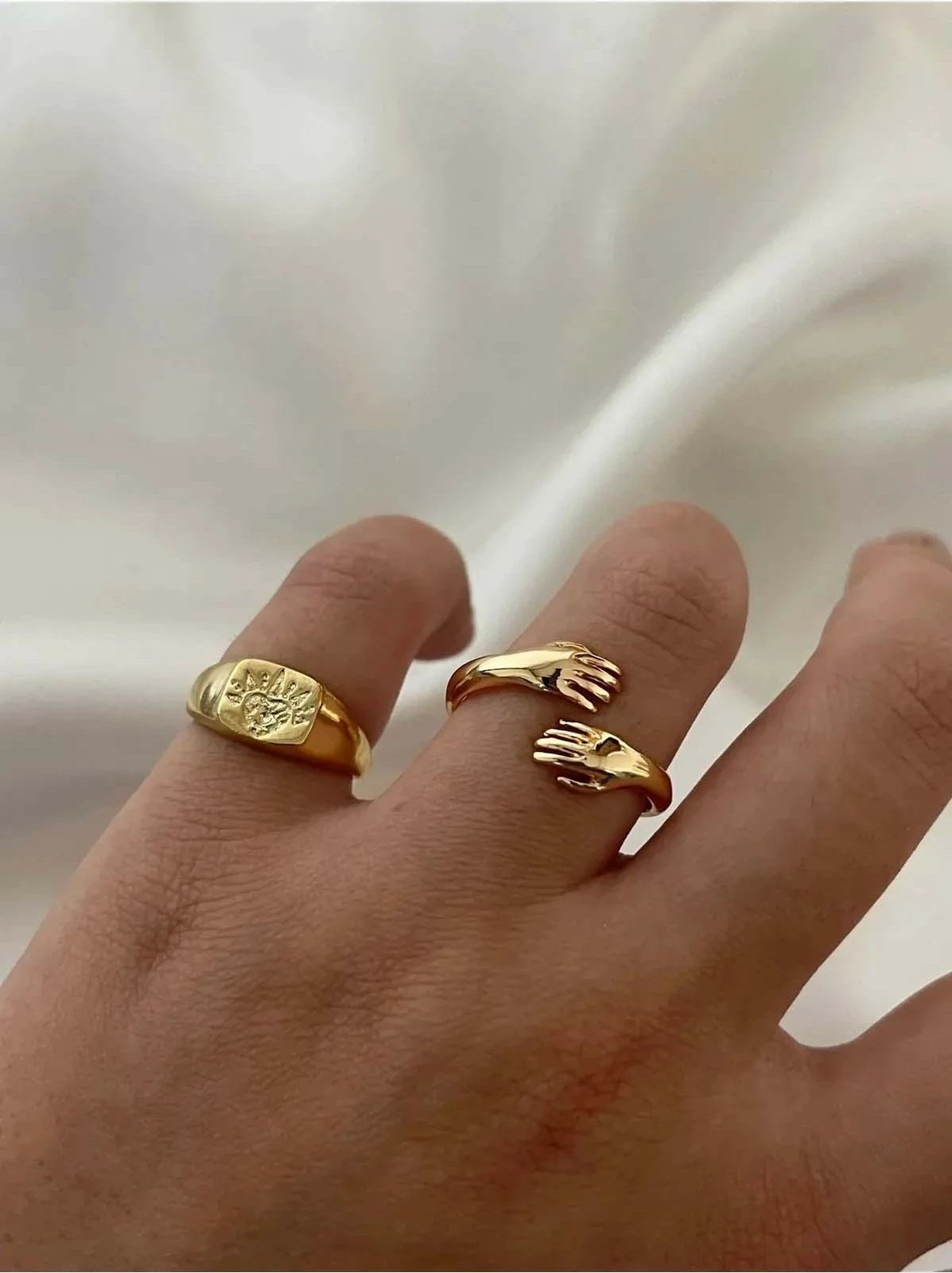 Unaza Jumeon, ngjyrë ari, 2 copë