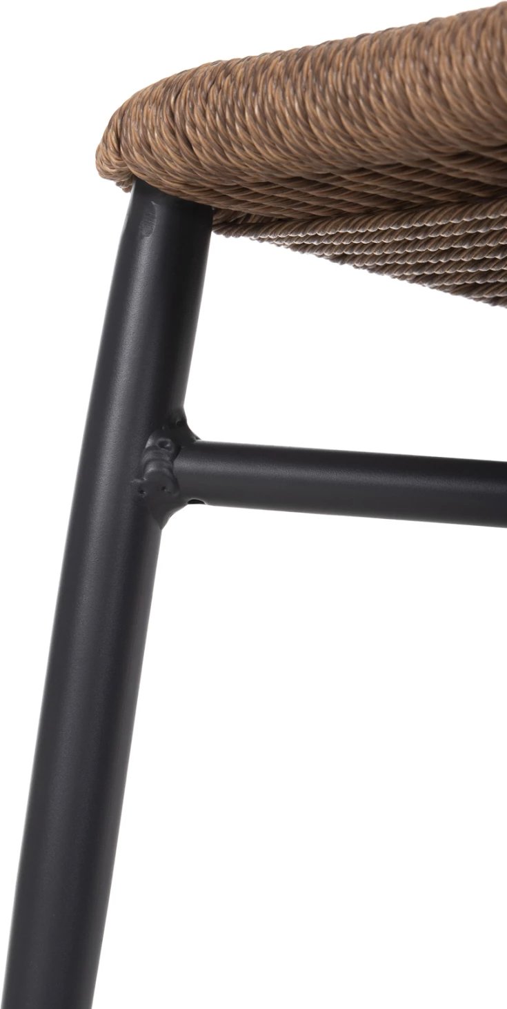 Karrige EULO FH6049.03 alumini në ngjyrë antracit-sintetik rattan në gri 49x60x78Hcm