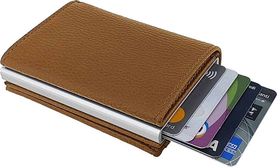 Portofol unisex Zoozie Bags, ngjyrë tan, Jordan