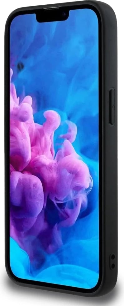 Mbështjellës Guess 4G Ring Triangle Logo MagSafe për iPhone 16e, i zi