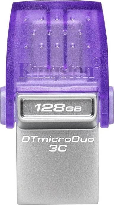 USB Kingston, USB Type-A/C 3.2 Gen 1, 64GB, vjollcë/ argjend USB Kingston, USB Type-A/C 3.2 Gen 1, 64GB, vjollcë/ argjend