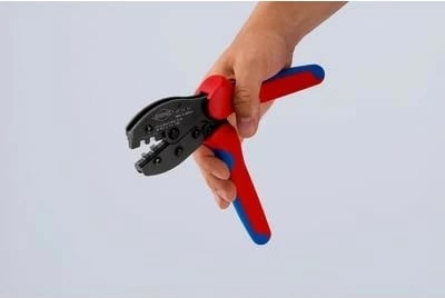 Vegël krimpimi Knipex PreciForce MC4/EVO2, doreza kuqe/blu