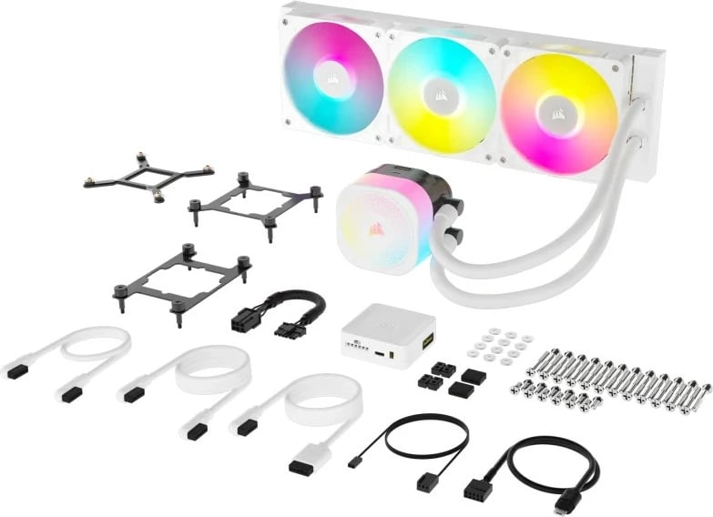 Kasë ftohëse Corsair iCUE LINK TITAN 360 RX RGB AIO, 360mm, e bardhë