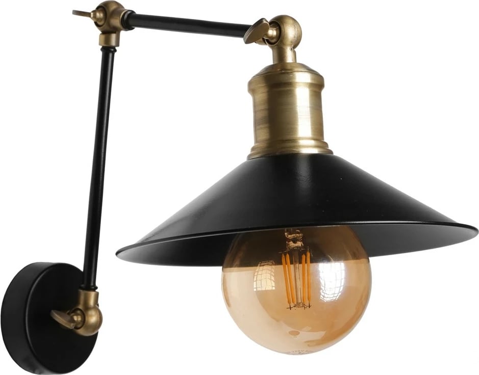 Aplik muri Opviq, kapak metali, ngjyrë e zezë Aplik muri Opviq, kapak metali, ngjyrë e zezë