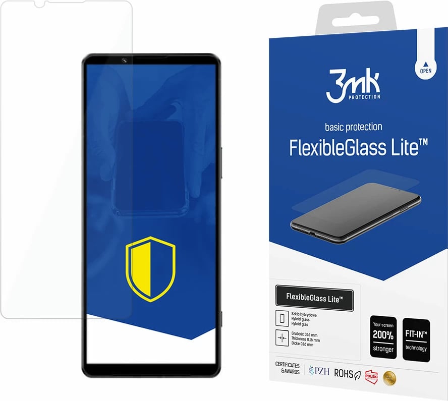 Mbështjellës xhami hibrid 3mk FlexibleGlass Lite për Sony Xperia 1 IV, Transparent