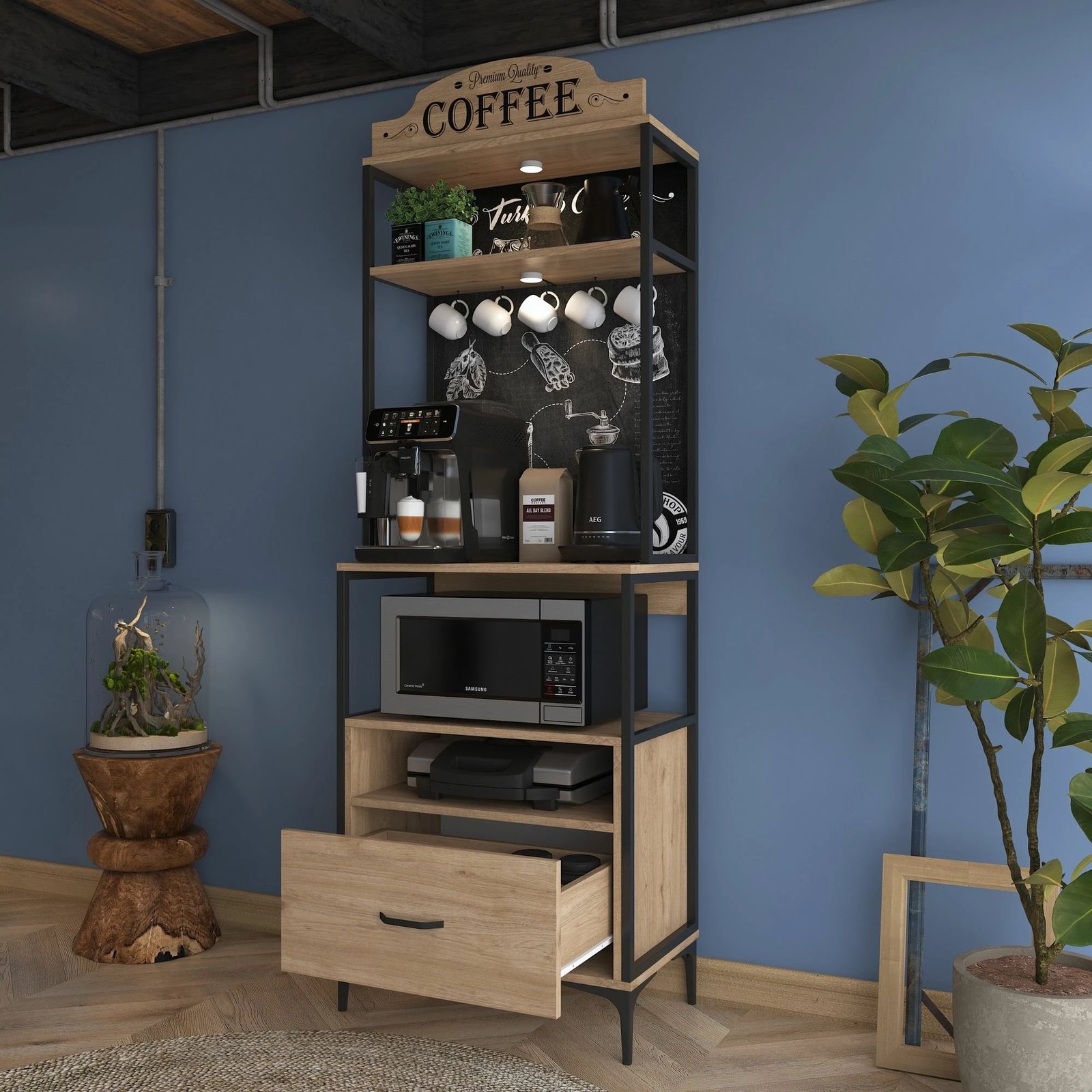 Dollap multifunksional Hanah Home, JE154 - 3130, ngjyrë arre