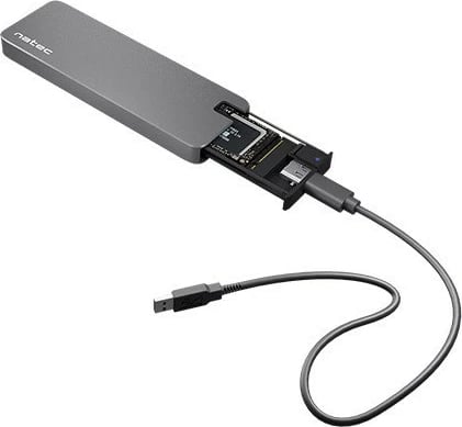 Kasë e jashtme SSD Natec Rhino M.2 NVMe, USB-C 3.1 Gen 2, Gri