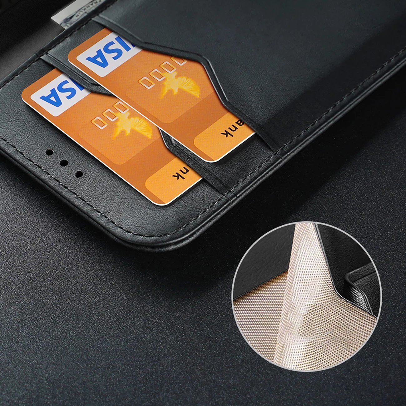 Mbështjellës Dux Ducis Hivo për iPhone 16e, me kapak dhe mbrojtje RFID, e zezë
