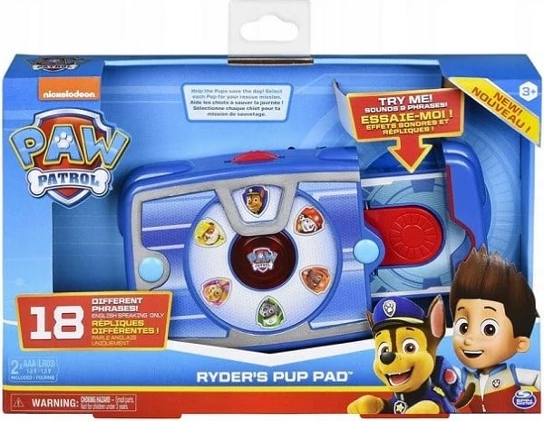Tablet interaktiv PAW Patrol Ryder's Pup Pad, 18 fraza, Blu