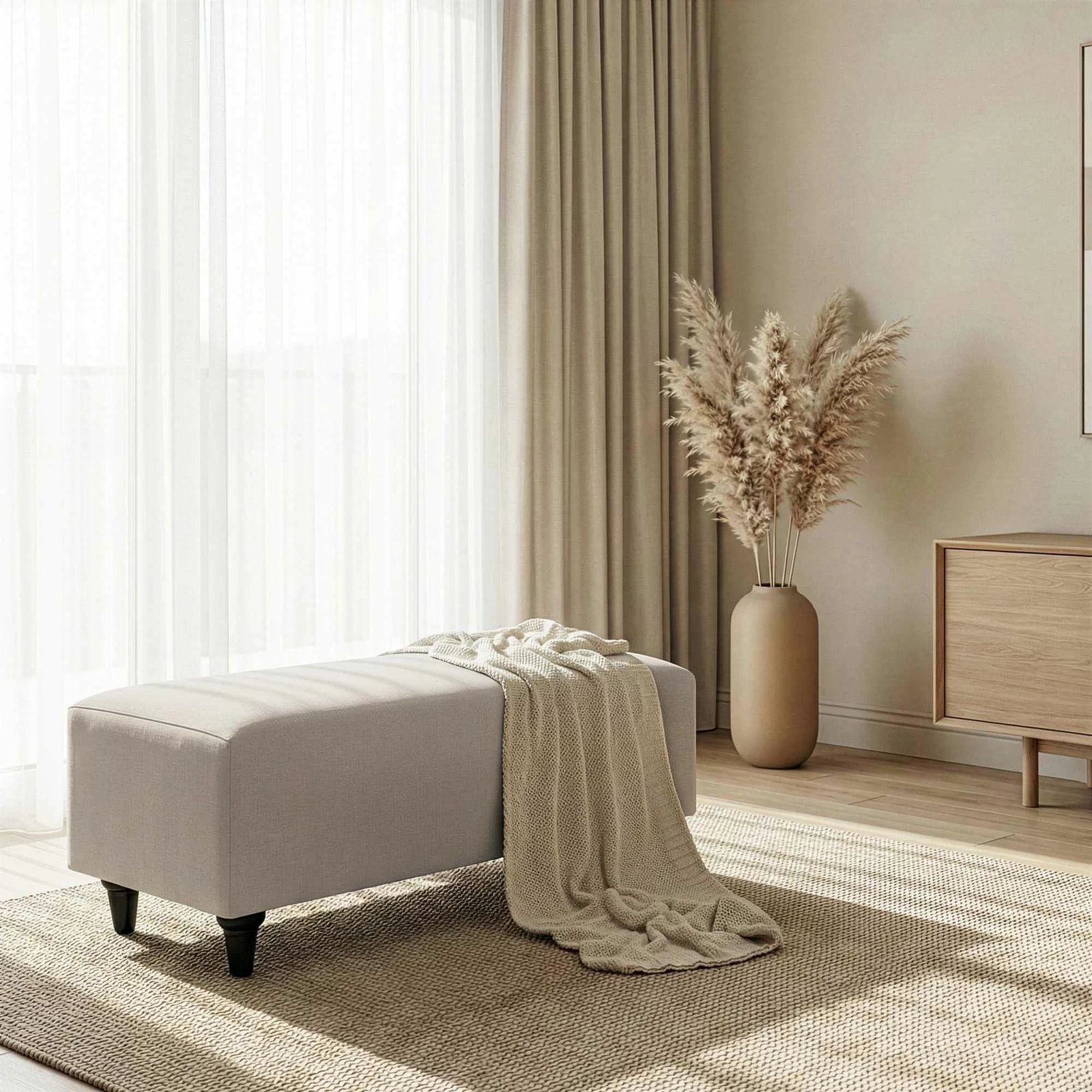 Puf Flavia, ngjyrë bezhë, Atelier del Sofa