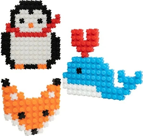 Set blloqesh ndërtimi plastike ASKATO Small Geniuses Blocks, 310 pjesë, shumëngjyrëshe