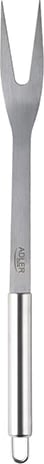 Set vegla grilli, Adler AD 6730, çelik inox 420 me doreza 410, 3 pjesë me etui, argjendtë