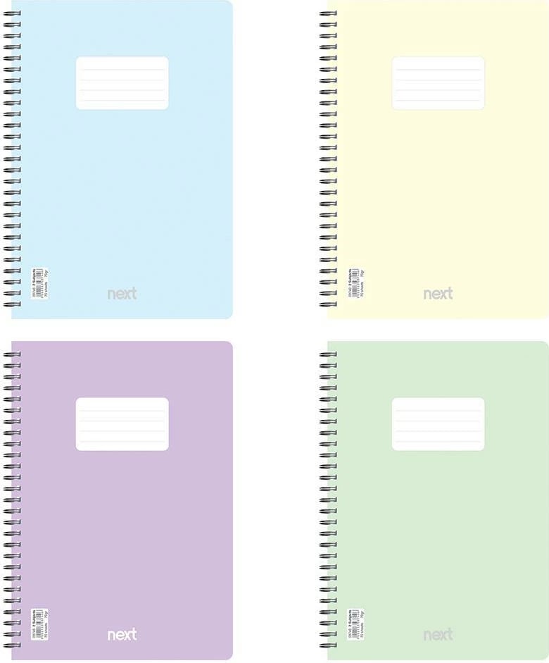 Fletore spirale NEXT 21x29cm 3 lëndë, Pastel