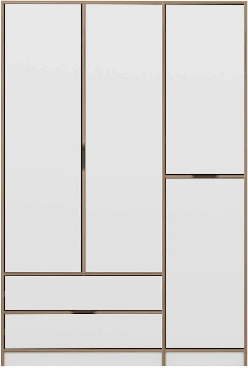 Dollap Hanah Home Elina, bardhë-dore, 140x208x52cm