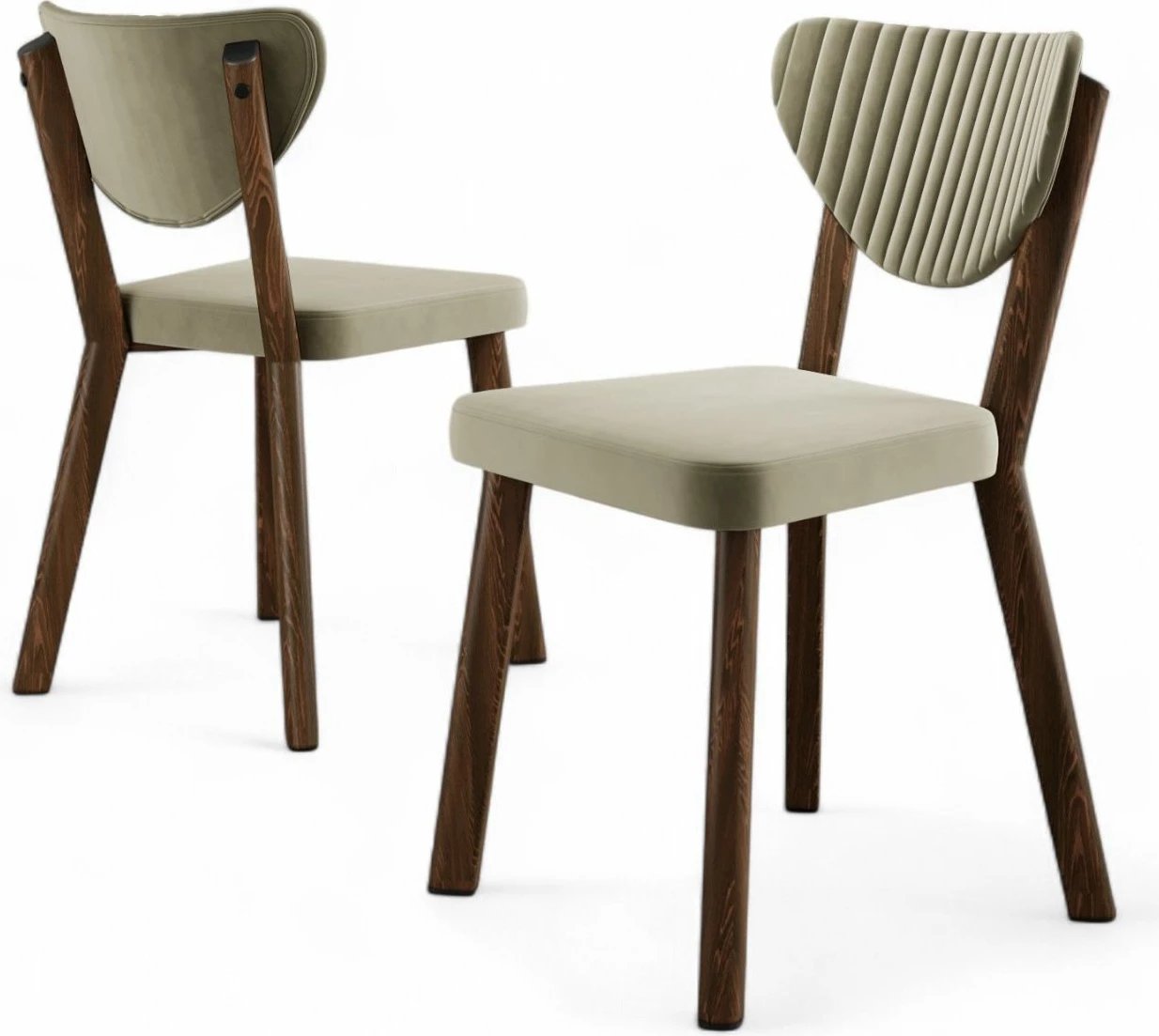 Set karrigesh (4 copë), Hanah Home, Arfe, krem, kafe