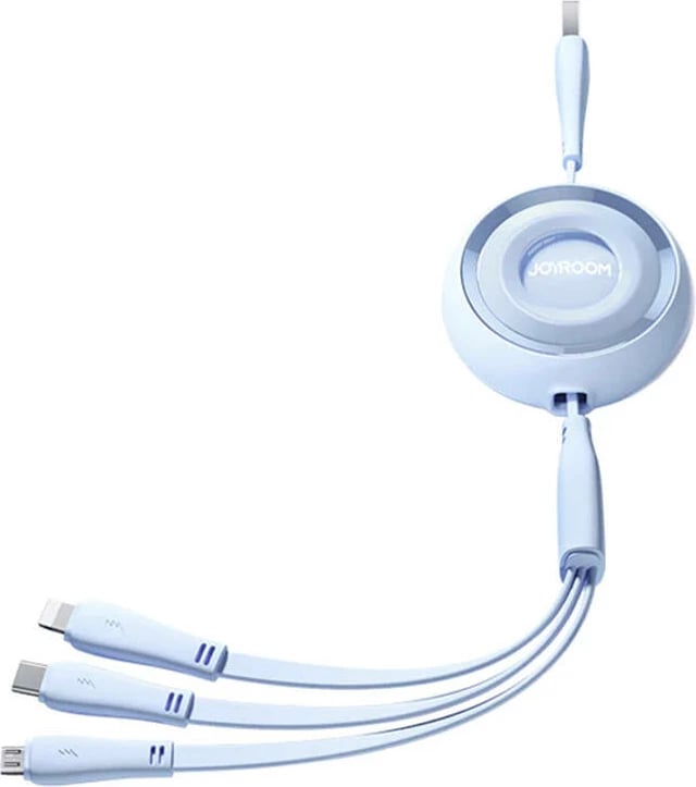 Kabllo 3-në-1 Joyroom S-A40, USB në USB-C/Lightning/Micro USB, 1m, Blu