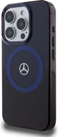 Mbështjellës Mercedes MB Double Layer BiColor MagSafe për iPhone 16 Pro Max, Blu