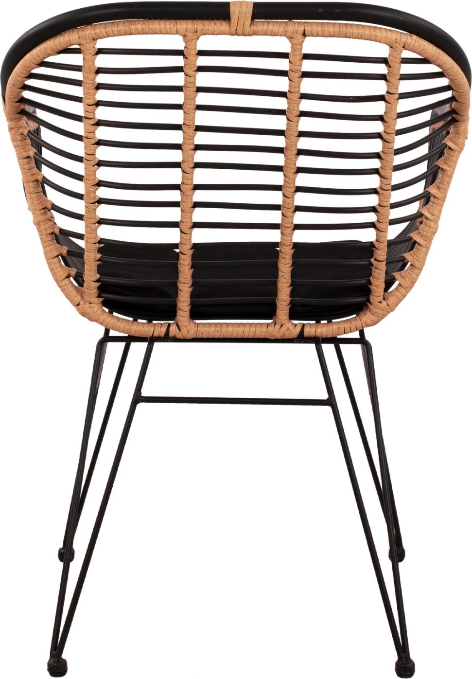 Karrige metalike Allegra me jastëkë FH5663 me thurje, ngjyrë bezhë dhe e zezë, 58x60x82cm