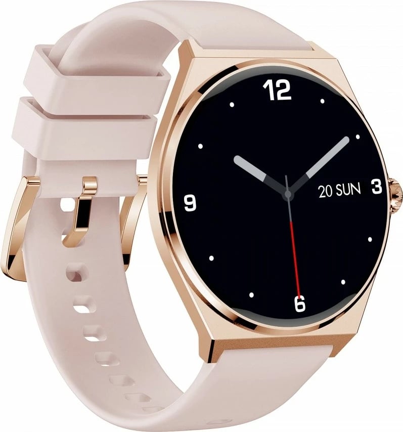Smartwatch EcoWatch EW05 GOLD, 1.43'' AMOLED, Bluetooth, rripa silikon & metal, Ari