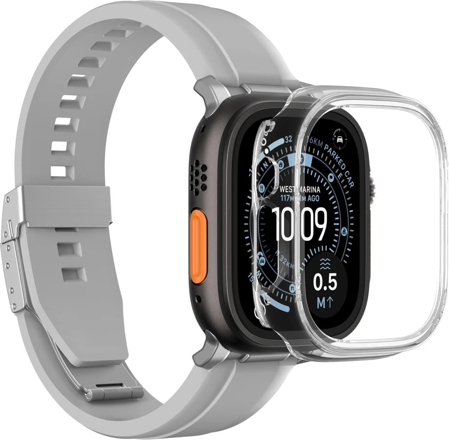 Mbështjellës mbrojtës për smartwatch, AmazingThing Minimal, për Apple Watch Ultra 3 49 mm, transparent