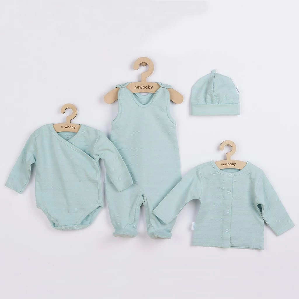 Set materniteti 4-pjesësh, New Baby I AM, 100% pambuk, madhësia 62 (3-6 muaj), blu