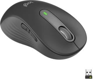 Maus Logitech Signature M650 L Left, pa tela, Bluetooth, butona anësorë, Graphite