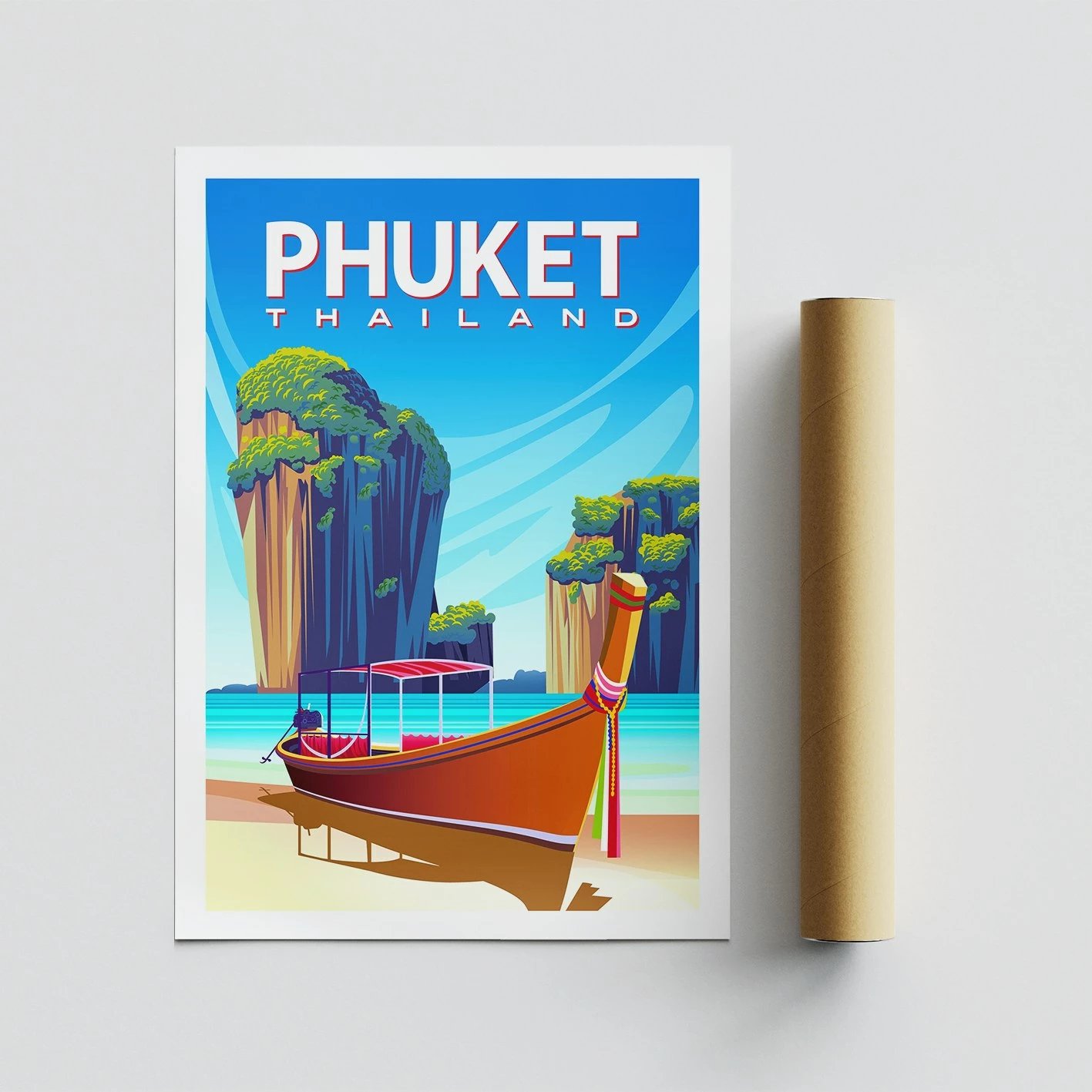 Poster A3 Phuket, shumëngjyrësh, 29.7x42cm