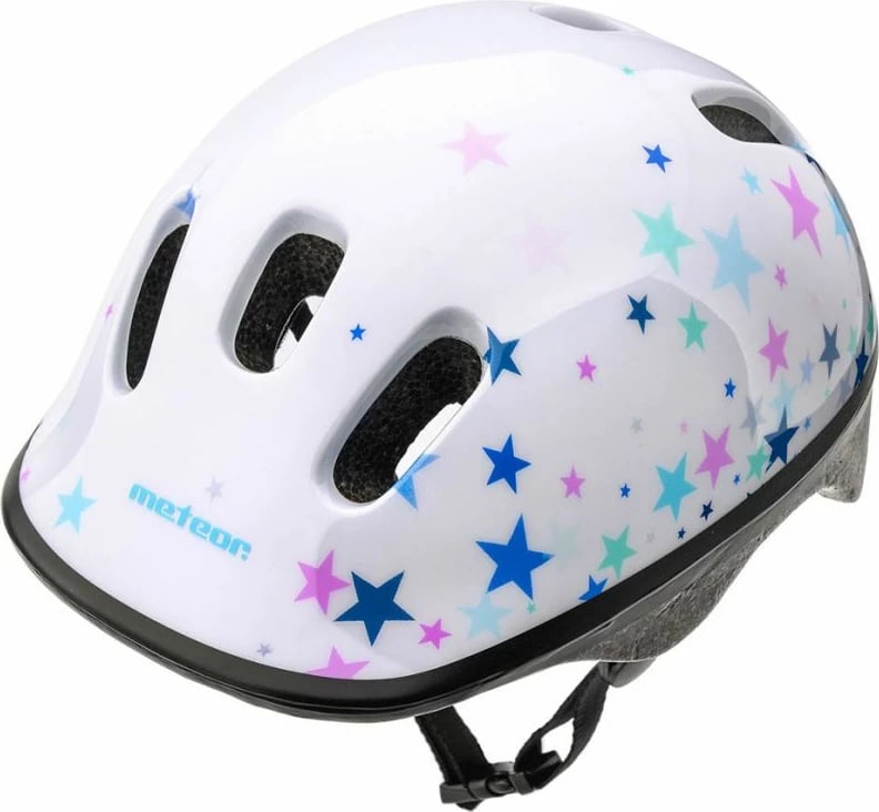Helmetë për bicikletë për fëmijë Meteor, e bardhë