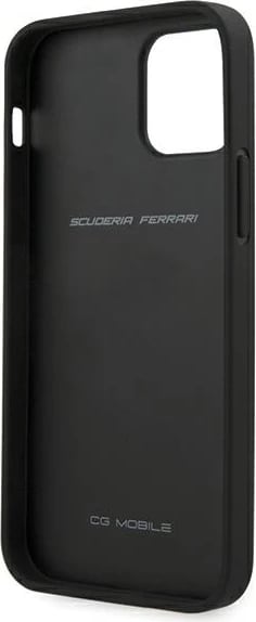 Mbështjellës Ferrari FEOGOHCP12MBK për iPhone 12/12 Pro 6.1", lëkurë natyrale, i zi