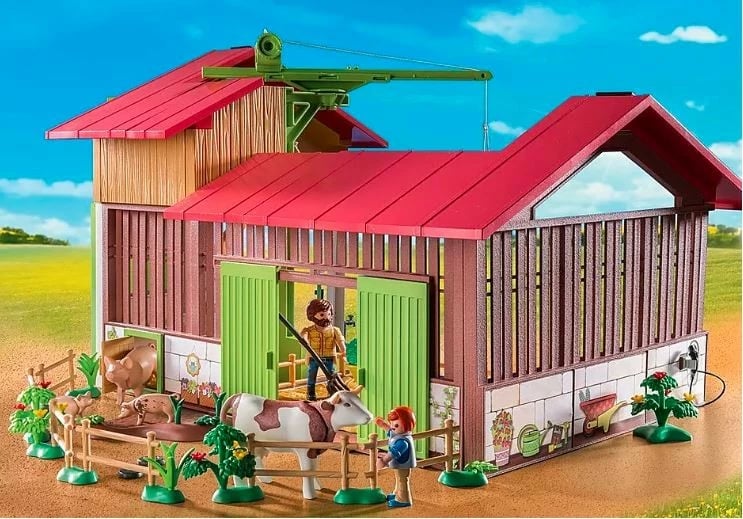 Set figurina Playmobil Country 71304 fermë e madhe me kafshë dhe aksesorë