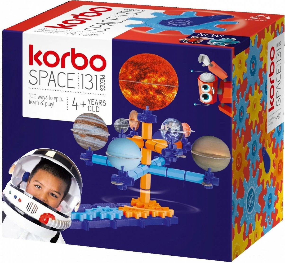 Set lodrash ndërtimi Korbo Space 131 pjesë, plastikë, shumëngjyrëshe