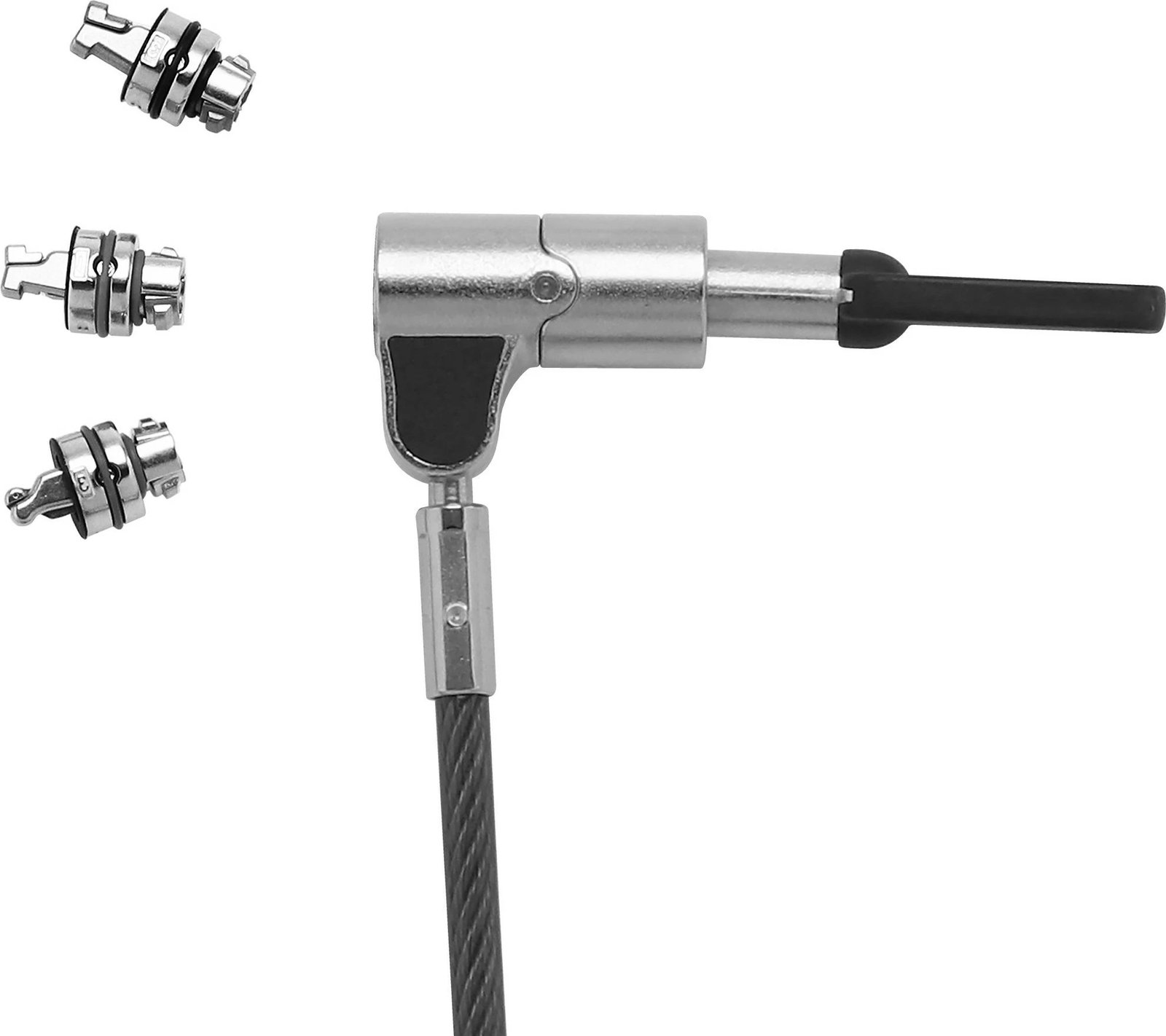 Kabllo sigurie DICOTA Universal Sec.Cable Lock, 3 koka të ndërrueshme, masterkeyed