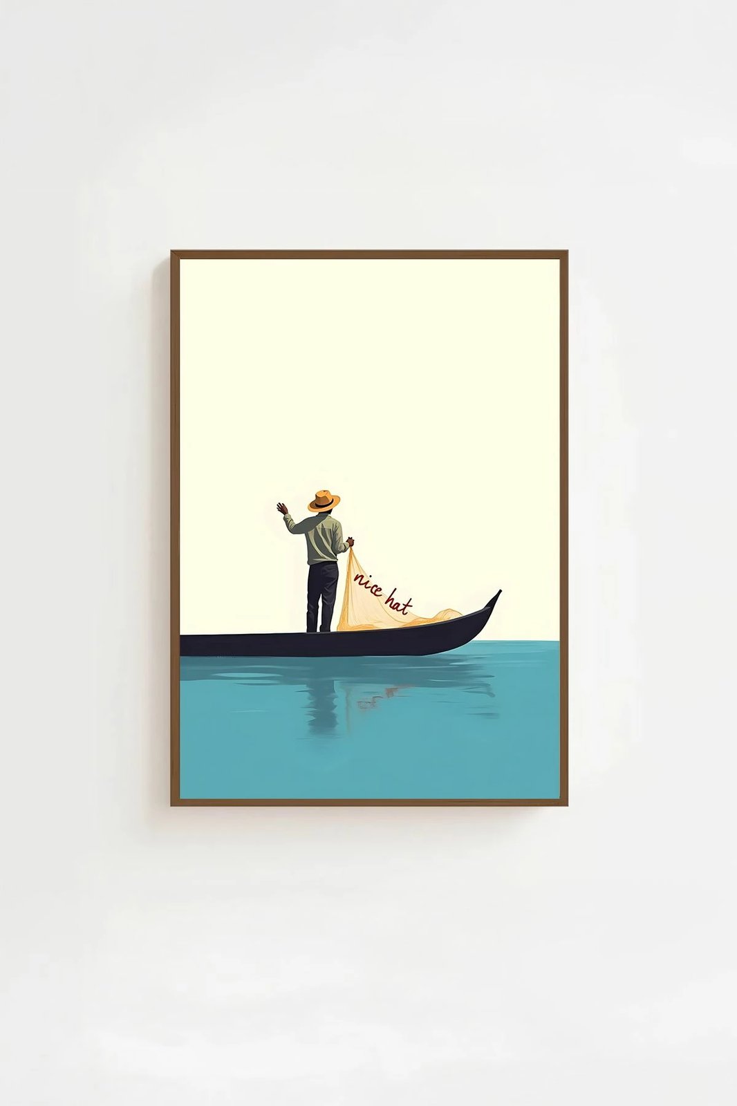 Pikturë dekorative me kornizë, shumëngjyrëshe, Wallity, Lmnmdlkahve41, 33x48cm