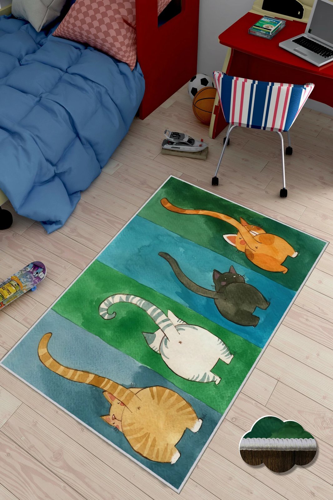 Qilim shumëngjyrësh për fëmijë, 60x100cm, Conceptum Hypnose, WOOKECE004