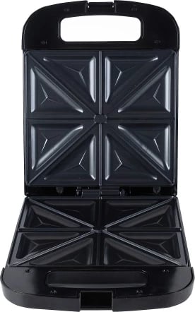 toster sanduiçesh Adler AD 3055, 4 sanduiçe, pllaka jo-ngjitëse 24x22 cm, 1400W, e zezë