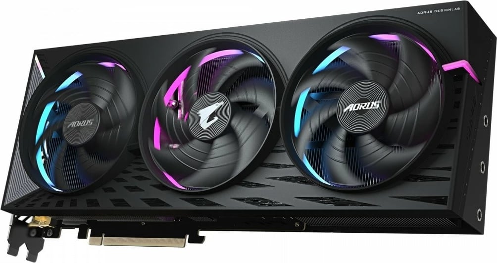 Kartelë grafike Gigabyte Radeon RX 9070 XT AORUS ELITE, 16GB GDDR6, 256-bit, 3 ventilatorë, e zezë
