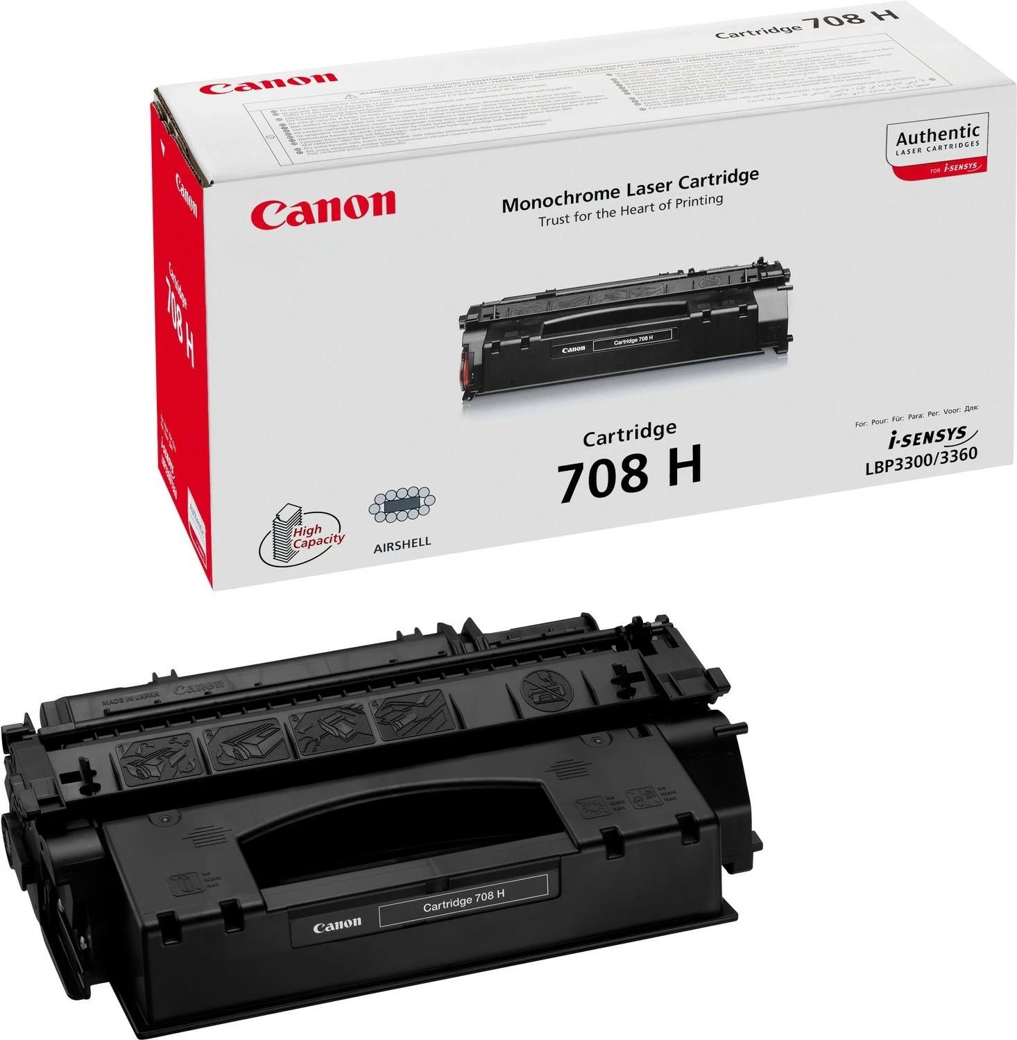 Toner Canon 708H, 6000 faqe, i zi, 1 copë
