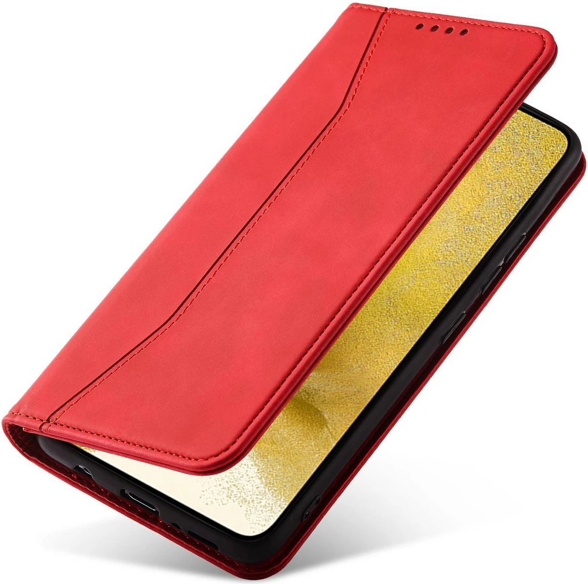 Mbështjellës Hurtel Magnet Fancy Case për Samsung Galaxy S23+, me kapak, portofol dhe stand, Kuq
